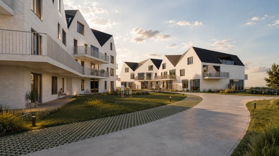 Render binnenkoer gebouw 4F